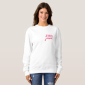 SWEATSHIRT LETTRE 3 ROSE NOIR CONTEMPORAINE MONOGRAPHIQUE INI (Devant entier)