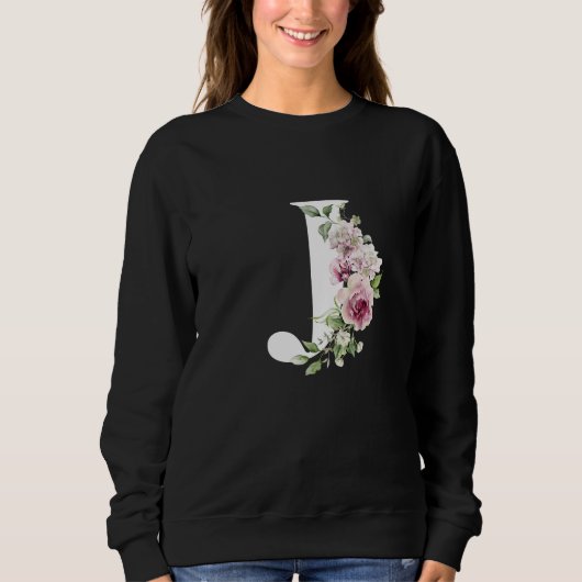 Sweatshirt Lettre alphabet de nom "J" (Devant)