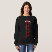 Sweatshirt Lettre Awesome J Nom initial Buffalo Plaid Christ (Devant entier)