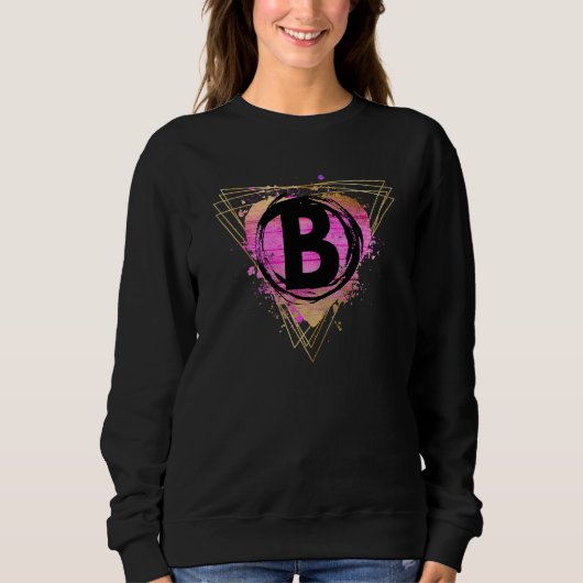 SWEATSHIRT LETTRE B MONOGRAPHIQUE INITIALE PERSONNALISÉE (Devant)