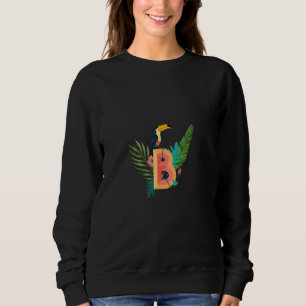 Sweatshirt Lettre de l'alphabet B Plantes tropicales