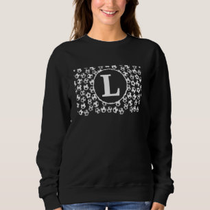 Sweatshirt lettre de monogramme initiale L boules de football