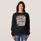 Sweatshirt Lettre de vilain Abcs Garçons blanchis Alphabets m (Devant entier)