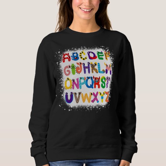 Sweatshirt Lettre de vilain Abcs Garçons blanchis Alphabets m (Devant)