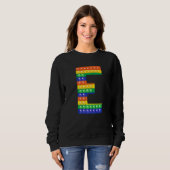 Sweatshirt LETTRE E MAJUSCULE Alphabet FICHIER Pop It Matchin (Devant entier)