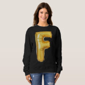 Sweatshirt LETTRE F MAJUSCULE PRÉALABLE CamouflET INITIAL (Devant entier)
