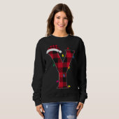 Sweatshirt Lettre géniale Y Nom initial Buffalo Plaid Christ (Devant entier)
