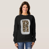 Sweatshirt Lettre imprimable R Lettre initiale R Leopard B (Devant entier)