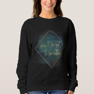 Sweatshirt Lettre imprimé Yoga N'oubliez pas de respirer