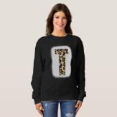 Sweatshirt Lettre imprimée T Lettre initiale T Leopard B (Devant entier)