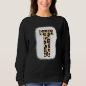 Sweatshirt Lettre imprimée T Lettre initiale T Leopard B (Devant)