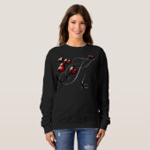 Sweatshirt Lettre initiale K Coeur d'amour (Devant entier)