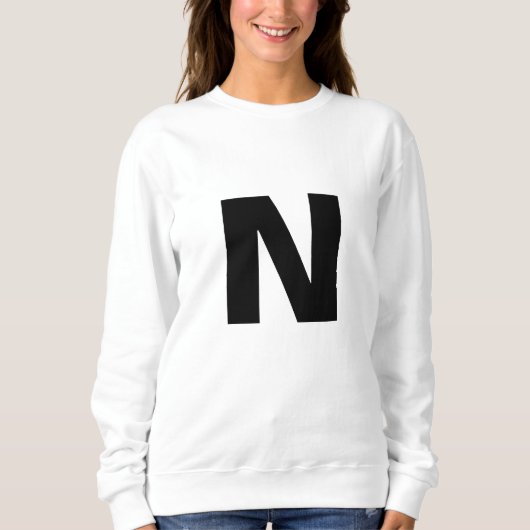 Sweatshirt Lettre initiale Monogramme Moderne Tendance Élégan (Devant)
