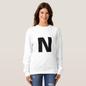 Sweatshirt Lettre initiale Monogramme Moderne Tendance Élégan (Devant entier)