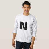 Sweatshirt Lettre initiale monogramme moderne tendance person (Devant entier)