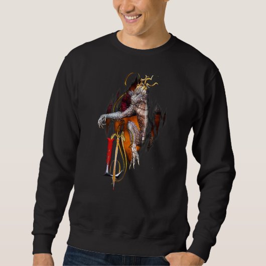 Sweatshirt Lettre L Dragon Avec Monogramme (Devant)