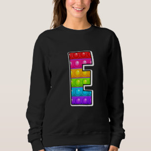 Sweatshirt LETTRE MAJUSCULE DES ENFANTS E COULEUR E Alphabet 