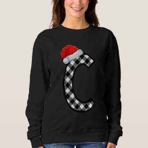 Sweatshirt LETTRE MAJUSCULE PLAT C Père Noël MONOGRAPHE Noël