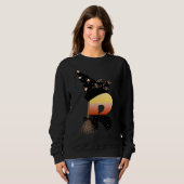Sweatshirt LETTRE MONÂTRE Halloween R (Devant entier)