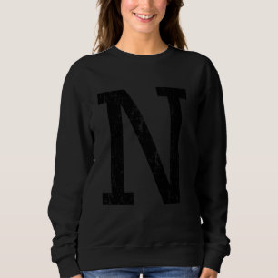 Sweatshirt Lettre N Alphabet majuscule Collège scolaire initi