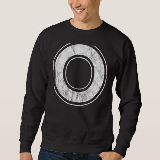 Sweatshirt Lettre O Alphabet majuscule Monogramme initial (Devant)