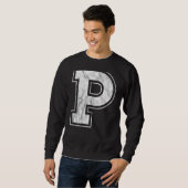 SWEATSHIRT LETTRE P MAJUSCULE MONOGRAPHIQUE INITIAL (Devant entier)