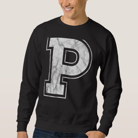 SWEATSHIRT LETTRE P MAJUSCULE MONOGRAPHIQUE INITIAL (Devant)