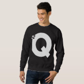 Sweatshirt Lettre Q Alphabet initial Monogramme (Devant entier)