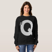 Sweatshirt Lettre Q Alphabet initial Monogramme (Devant entier)