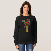 Sweatshirt Lettre Y Tee Floral Initiale Y Monogramme Flotte d (Devant entier)