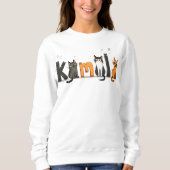 Sweatshirt Lettres de Kamala Doodle Cats pour l'élection de 2 (Devant)