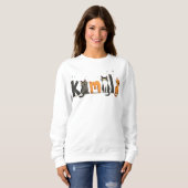 Sweatshirt Lettres de Kamala Doodle Cats pour l'élection de 2 (Devant entier)