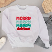 Sweatshirt Lettres Gras de Noël Très Joyeuses