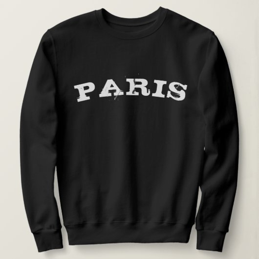 Sweatshirt Lettres Vintages cool France Paris  (Design devant)