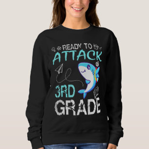 Sweatshirt L'Étudiant De Requin De Retour À L'École Prêt À At