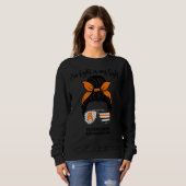 Sweatshirt Leucémie Conscience Son combat est mon soutien de (Devant entier)