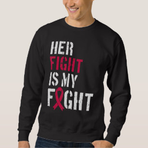 Sweatshirt Leucémie Sensibilisation Son combat est mon soutie