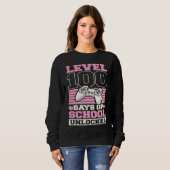 Sweatshirt Level 100 Days Of School Unlocked Video Games Game (Devant entier)