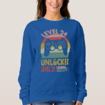 Sweatshirt Level 24 Unlocked Video Game 24th Birthday Funny<br><div class="desc">Level 24 Unlocked Video Game 24th Birthday Funny Gamer Girl Gift. Perfect gift for your dad,  mom,  papa,  men,  women,  friend and family members on Thanksgiving Day,  Christmas Day,  Mothers Day,  Fathers Day,  4th of July,  1776 Independent day,  Veterans Day,  Halloween Day,  Patrick's Day</div>