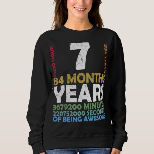 Sweatshirt Level 7 Video Game 7th Birthday Party Ret (Devant)