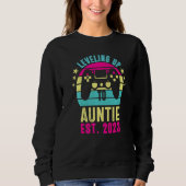 Sweatshirt Leveling Up To Aunt 2023 Pregnancy Announcement Vi (Devant)