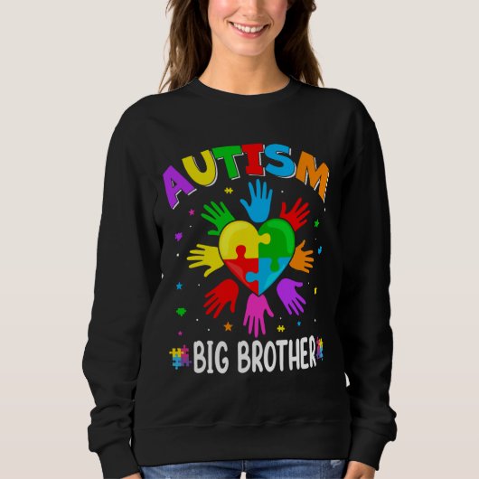 Sweatshirt Lever Sensibilisation sur l'autisme main Big Broth (Devant)
