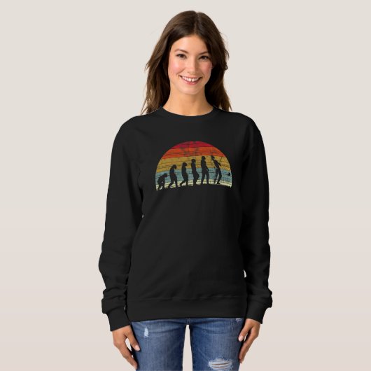 Sweatshirt L'évolution des pêcheurs et l'évolution Evo de l'h (Devant entier)