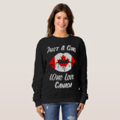 Sweatshirt Lèvres Bouche Amour Drapeau Canadien Canada (Devant entier)