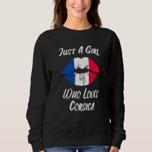 Sweatshirt Lèvres Bouche Amour Drapeau Français Corse