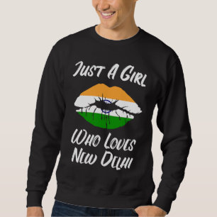 Sweatshirt Lèvres Bouche Amour Drapeau Indien New Delhi