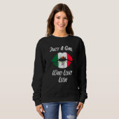 Sweatshirt Lèvres Bouche Amour Drapeau Mexicain Leon (Devant entier)