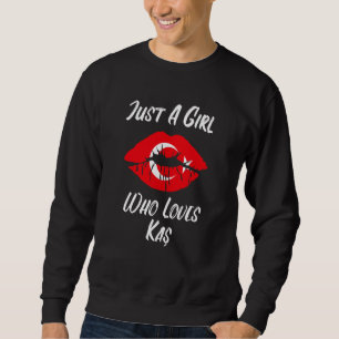 Sweatshirt Lèvres Bouche Amour Drapeau Turc Kas