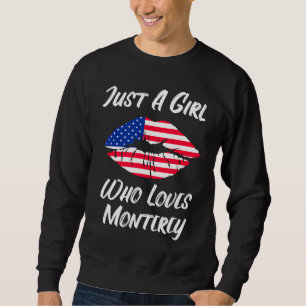 Sweatshirt Lèvres Mouth Love American Flag Monterey