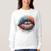 Sweatshirt Lèvres musicales (Devant)